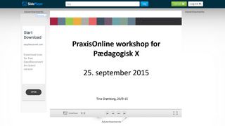
                            12. PraxisOnline workshop for Pædagogisk X 25. september ppt download