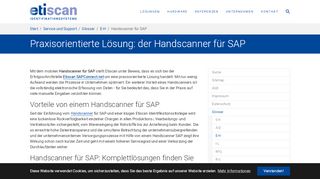 
                            1. Praxisorientierte Lösung: der Handscanner für SAP - Etiscan