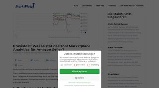 
                            7. Praxistest: Was leistet das Tool Marketplace Analytics für Amazon ...