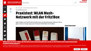 
                            12. Praxistest: WLAN Mesh-Netzwerk mit der Fritz!Box | Smart Home
