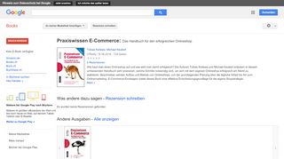 
                            8. Praxiswissen E-Commerce: Das Handbuch für den erfolgreichen Onlineshop - Google Books-Ergebnisseite
