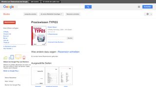 
                            12. Praxiswissen TYPO3 - Google Books-Ergebnisseite