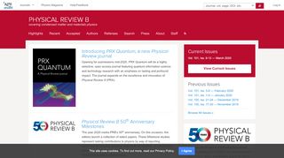 
                            3. PRB - Physical Review Journals - American Physical Society