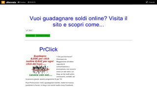 
                            8. PrClick - Vuoi guadagnare soldi online? - Altervista