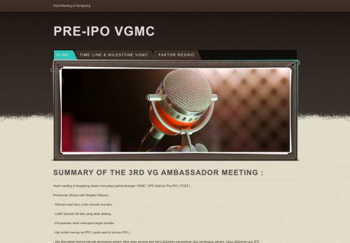
                            3. Pre-IPO VGMC - Home