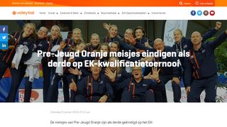 
                            11. Pre-Jeugd Oranje meisjes eindigen als derde op EK-kwalificatietoernooi