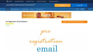 
                            3. Pre Registration Email Validation, by Function90 - Joomla Extension ...