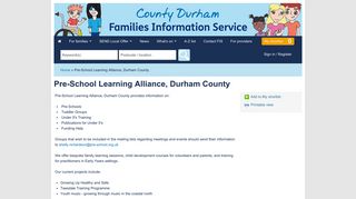 
                            5. Pre-School Learning Alliance, Durham County - County ...