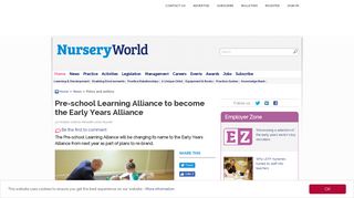 
                            12. Pre-school Learning Alliance to become the Early Years ...