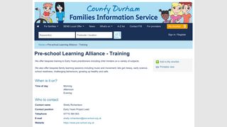 
                            6. Pre-school Learning Alliance - Training - County Durham ...