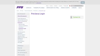 
                            2. Preclarus® Login - PPD