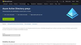 
                            11. Preços - Active Directory | Microsoft Azure