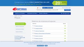 
                            12. Preços - eInforma - Relatórios comerciais | Directório de Empresas ...