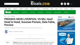 
                            12. PREDIKSI SKOR LIVERPOOL VS MU, Hasil Head to Head, Susunan ...