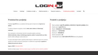 
                            3. Predstavitev podjetja – LOGIN BV d.o.o.