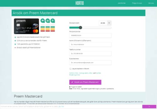 
                            10. Preem Mastercard bäst rabatt på drivmedel | Kortio