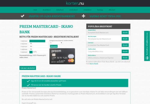 
                            9. Preem Mastercard - Ikano Bank Ansök Online - Korten.nu