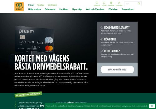 
                            4. Preem Mastercard - Preem.se