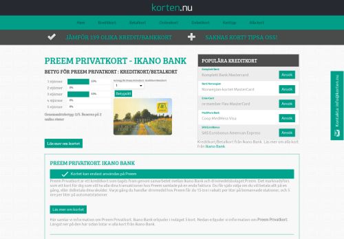 
                            11. Preem Privatkort - Ikano Bank Ansök Online - Korten.nu
