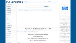 
                            10. Prefeitura de Taboão da Serra - SP - PCI Concursos
