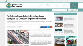 
                            3. Prefeitura disponibiliza internet wi-fi nas estações do Corredor ...