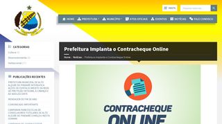 
                            7. Prefeitura Implanta o Contracheque Online - Prefeitura Municipal de ...