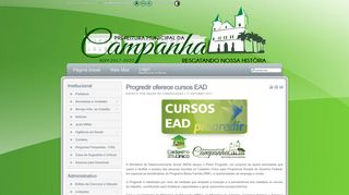
                            13. Prefeitura Municipal da Campanha - Progredir oferece cursos EAD