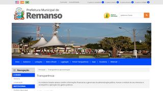 
                            3. Prefeitura Municipal de Remanso - Transparência