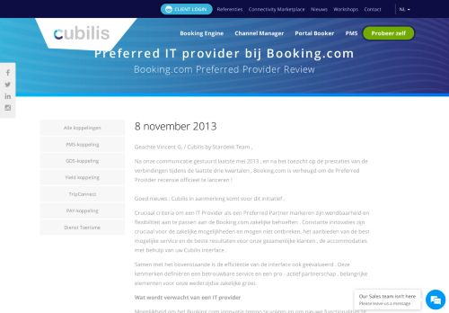 
                            11. Preferred it provider bij booking.com :: Cubilis Hotel Software