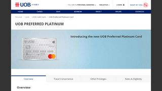 
                            10. Preferred Platinum Credit Card: Premium Privileges | UOB ...