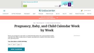 
                            6. Pregnancy, Baby, and Child Calendar Week by Week | BabyCenter