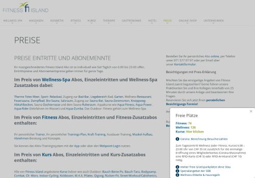 
                            7. Preise & Abonnemente | Fitness Island Bronschhofen