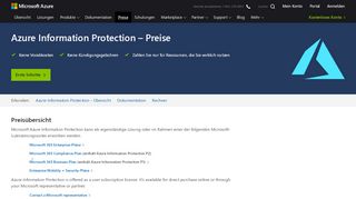 
                            11. Preise – Information Protection | Microsoft Azure