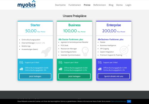 
                            4. Preise - Online Buchungssystem I Myobis