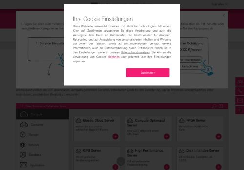 
                            3. Preisrechner & Konfigurator der Open Telekom Cloud - TelekomCLOUD