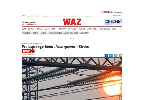
                            12. Preissprünge beim „Rewirpower“-Strom | waz.de | Witten