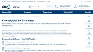 
                            10. Preisvergleich bei Zahnärzten - SBK