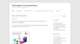 
                            6. Preisvergleich Versandapotheken | Sparen Sie bis zu 70% in Online ...