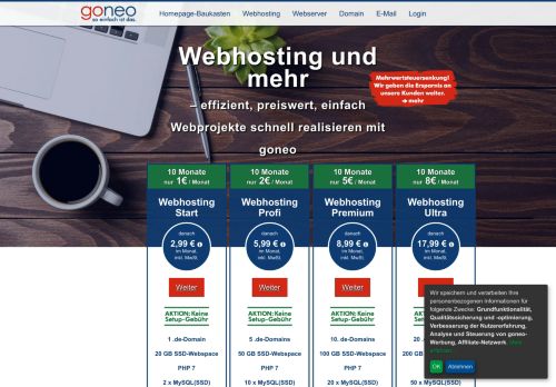 
                            12. Preiswerte Webhosting-Angebote von goneo mit SSL-Zertifikaten und ...