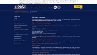 
                            7. Prelievo in agenzia - Intralot