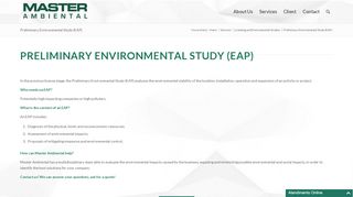 
                            7. Preliminary Environmental Study (EAP) - Master Ambiental ...