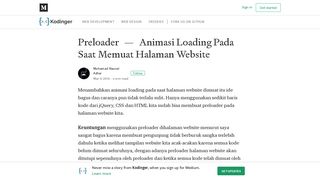 
                            9. Preloader — Animasi Loading Pada Saat Memuat Halaman Website