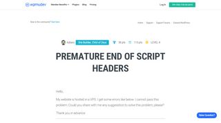 
                            5. Premature end of script headers - WPMU Dev