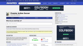 
                            12. Premier Action Soccer for Game Boy Advance - GameFAQs