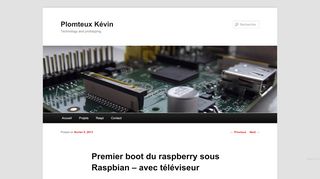 
                            2. Premier boot du raspberry sous Raspbian – avec téléviseur | Plomteux ...