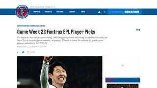 
                            5. Premier League Game Week 22 Fantrax Player Picks - Never Manage ...