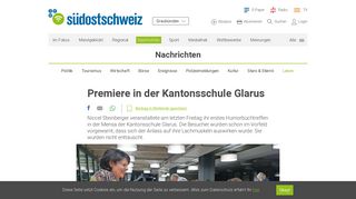 
                            8. Premiere in der Kantonsschule Glarus | suedostschweiz.ch
