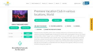 
                            10. Premiere Vacation Club, various locations, World Timeshare Sales ...