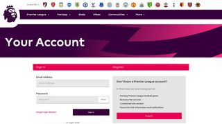 
                            9. premierleague.com User Portal