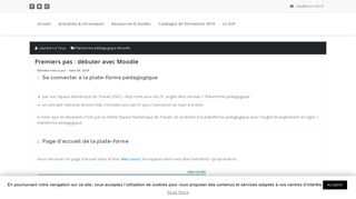 
                            11. Premiers pas : débuter avec Moodle | Service Universitaire de ...